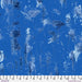 Blue fabric with abstract white and gray patterns, size ruler at the bottom.