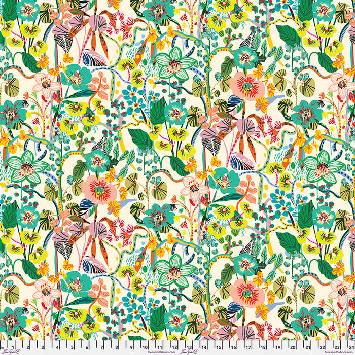 Vibrant Botanical by Kitty McCall - A Thousand Flowers in Citrus