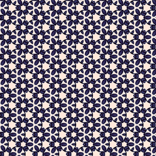 Paradise Blooms by Kristen Katz - Garden Trellis in Navy