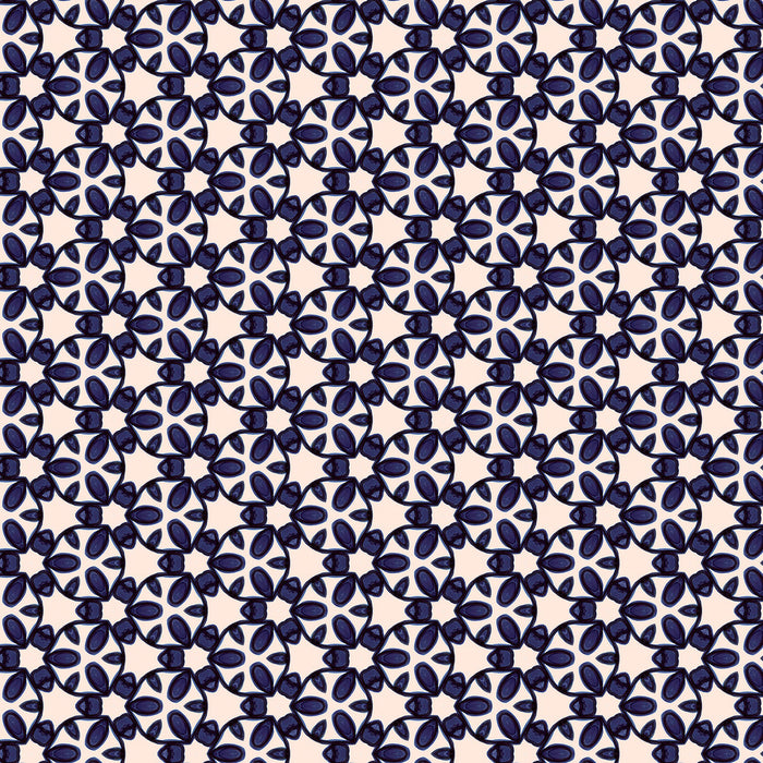 Paradise Blooms by Kristen Katz - Garden Trellis in Navy