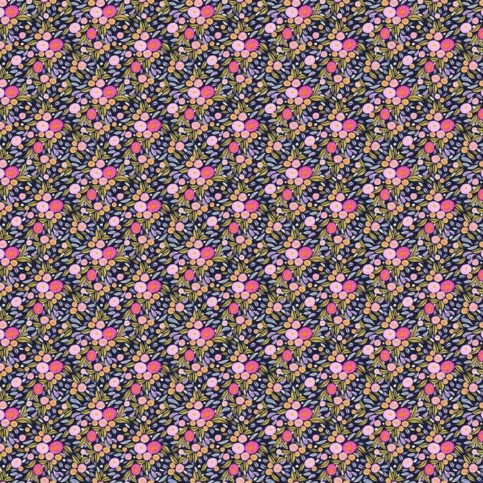 Paradise Blooms by Kristen Katz - Mini Wildflowers in Blueberry