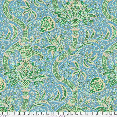 Kaffe x Morris & Co. by Kaffe Fassett & The Original William Morris Co. - Indian in Aqua