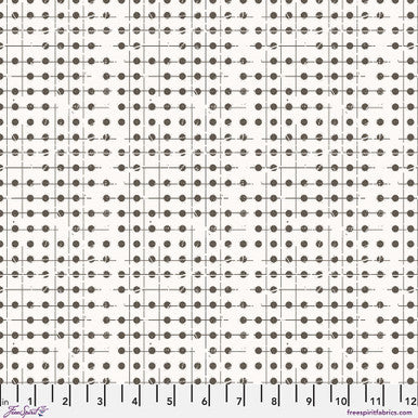 Grid pattern with small circles on a white background