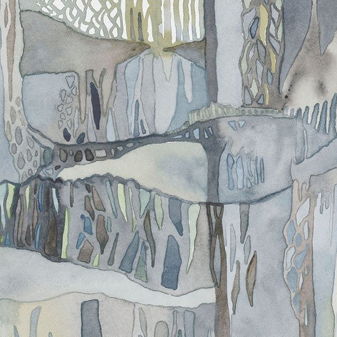 Shell Rummel - Sea Sisters - Low Tide in Dusky Blue — Fabric Spark