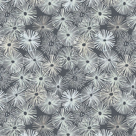 Shell Rummel - Sea Sisters - Urchins in Storm Grey — Fabric Spark