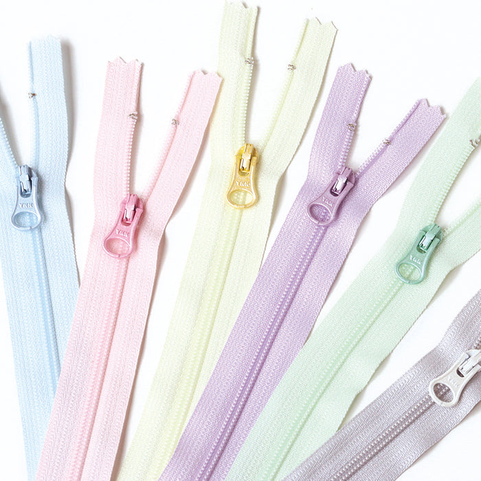 Standard Tab Zippers - Pearl, 20cm - Choose Your Colour