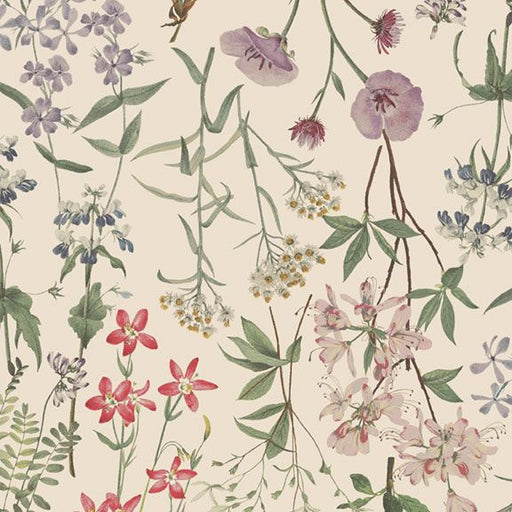 Marcus Fabrics Botanical Journal - Flowing Floral in Tan