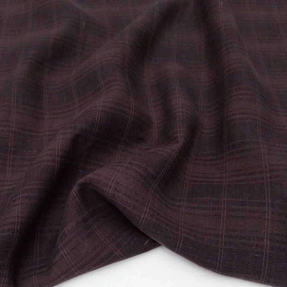 Rhode Windowpane Check Dobby - in Espresso — Fabric Spark