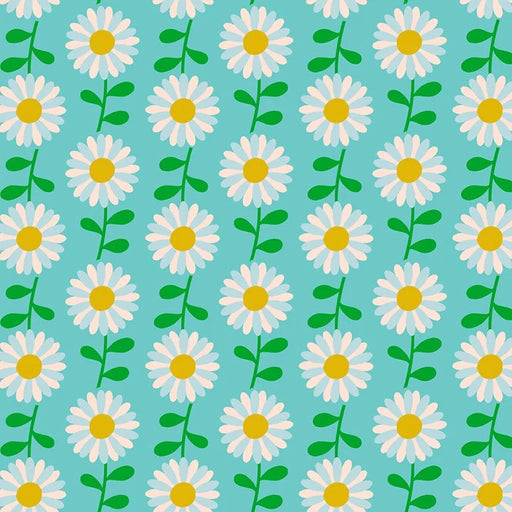 Melody Miller Flowerland - Field of Flowers in Turquoise