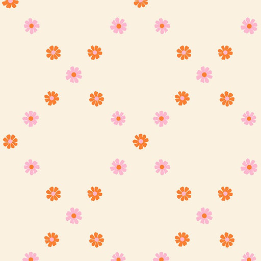 Pattern of small flowers on a beige background
