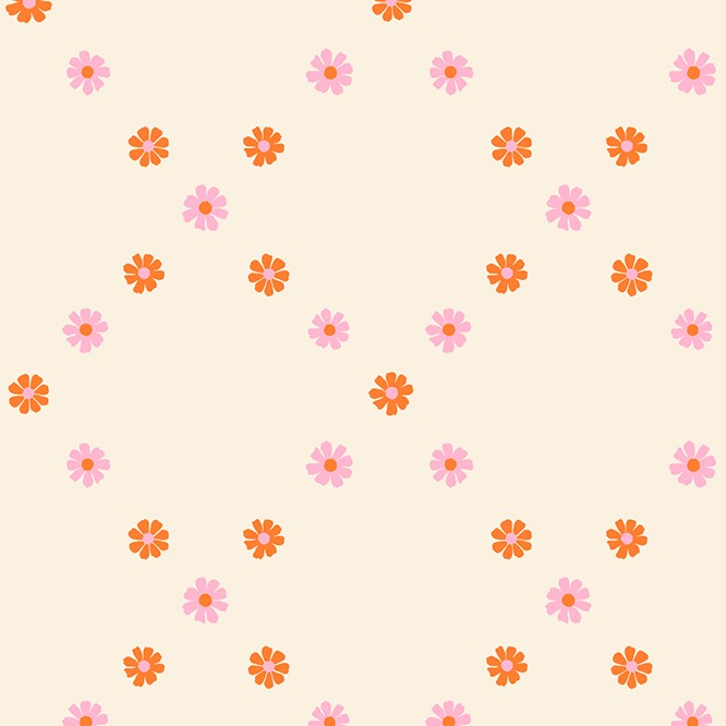 Pattern of small flowers on a beige background