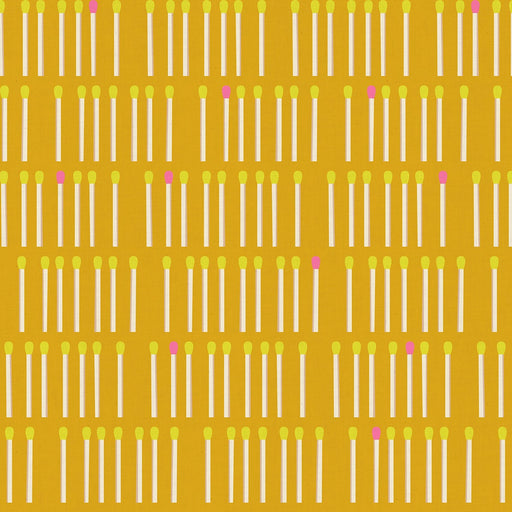 rows of matches on a yellow background
