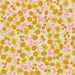 Floral pattern with yellow and pink flowers on a beige background