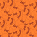 Pattern of pumpkins with bows on an orange background