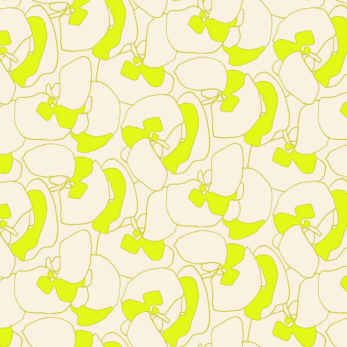 Carolyn Friedlander of Ruby Star Society - Memento CANVAS -  Seagrapes in Neon Yellow