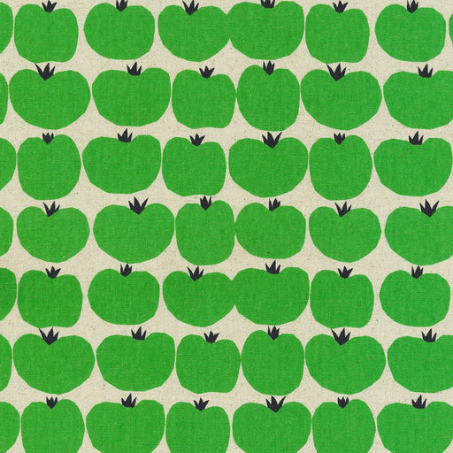 Robert Kaufman Cotton/Flax Prints - Apples in Green