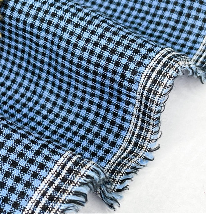 Savannah Linen Mini-Checked Linen - Azure