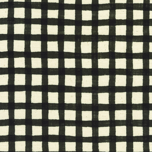 Sevenberry Canvas - Cotton Slub Prints - Check in Black and White