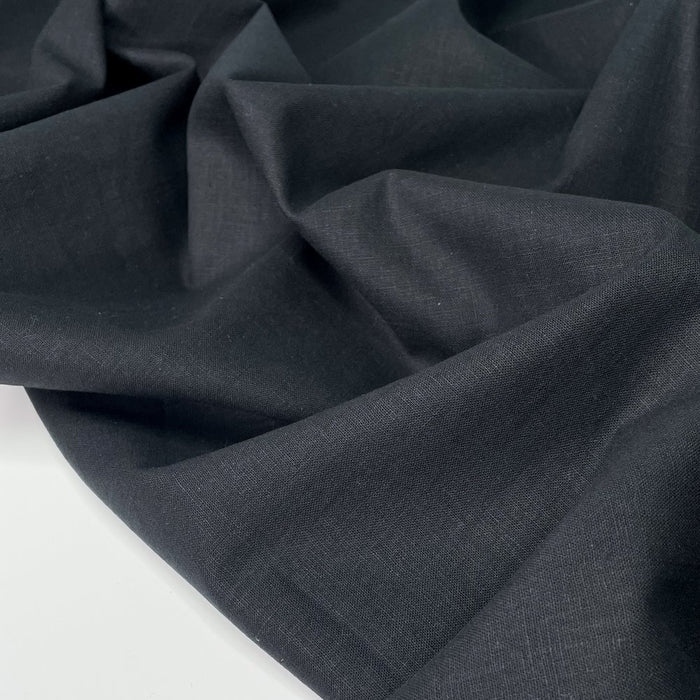 Sicily Linen/Cotton Blend in Black