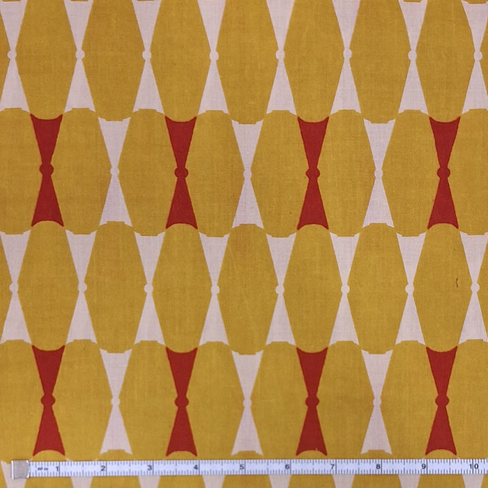 Indian Cotton 2025 - Jaipur Block Printed Cotton - Cream and Mustard