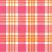 pink and orange check cotton fabric
