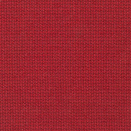 Robert Kaufman Shetland Flannel - Houndstooth in Red