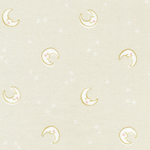 Robert Kaufman Cozy Cotton  Flannel Over The Moon in Natural