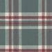 Plaid pattern fabric with green, red, and white colors