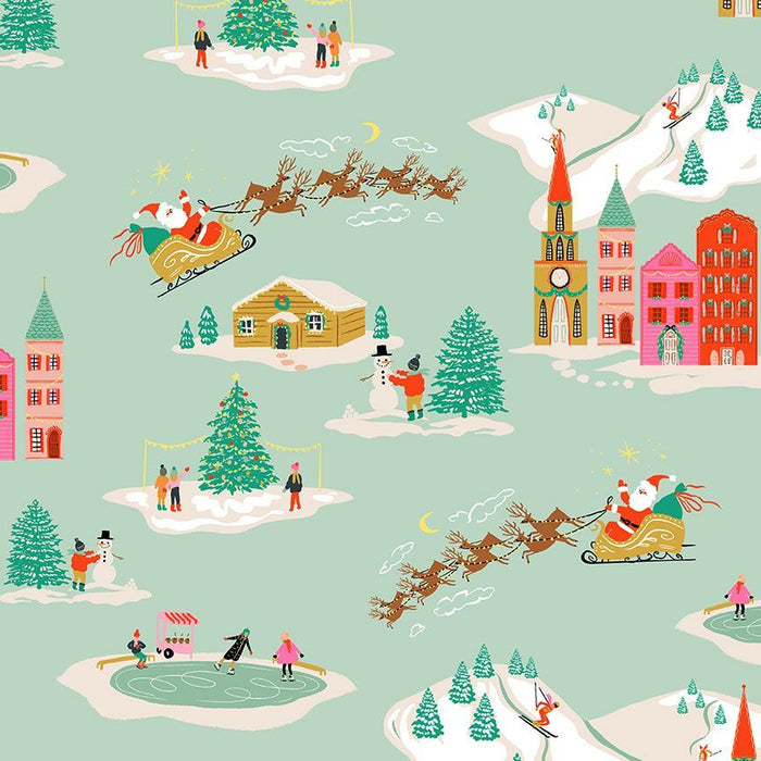Dear Stella Holly Jolly by Faye Guanipa - Toile in Glacier