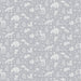 detail of small white forest animals on grey background