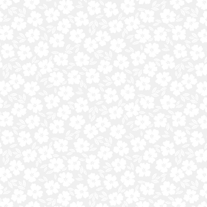 Dear Stella Monochrome - Posies - White on White