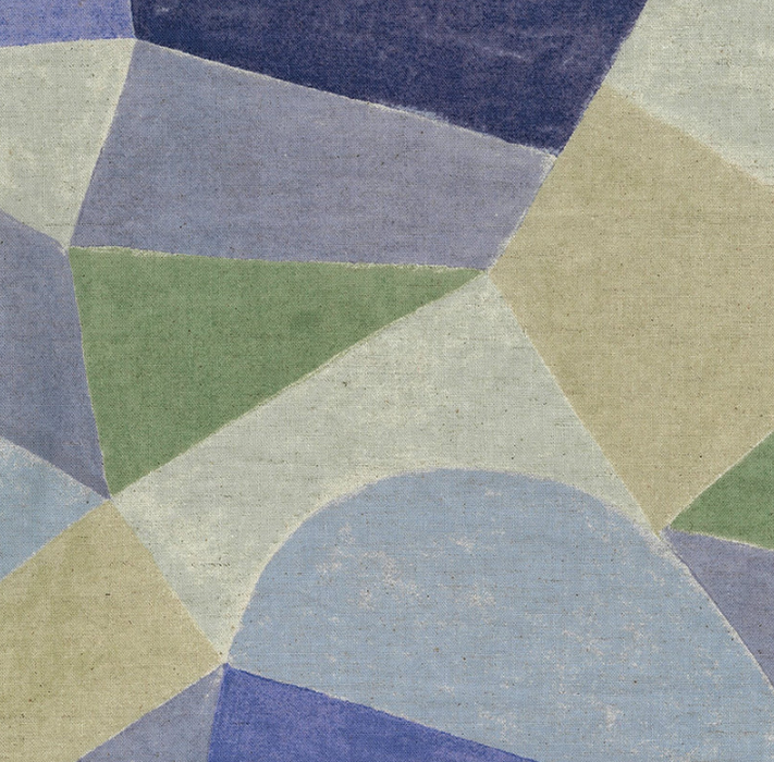 Pathway by Bookhou, Cotton/Linen Lightweight Canvas - Shapes in Blues