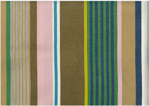 Kokka Cotton Oxford - STRIPES in Multi Muted Colours
