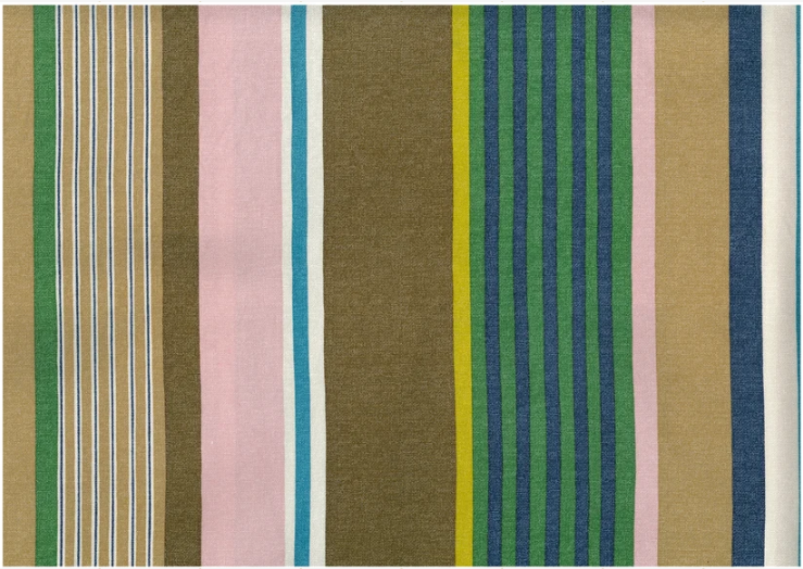 Kokka Cotton Oxford - STRIPES in Multi Muted Colours
