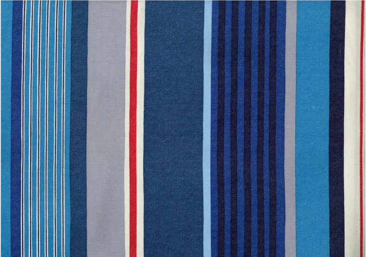 Kokka Cotton Oxford - STRIPES in Blues