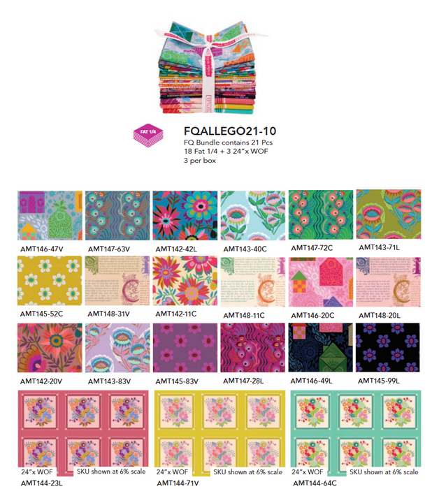 Designer Bundle -Allegory by Anna Maria Horner - 18 Fat Quarters PLUS 3 panels