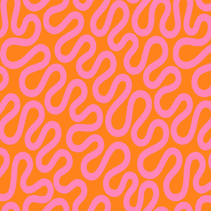 Groove by Emily Van Hoff - Swirls in Orange Zest