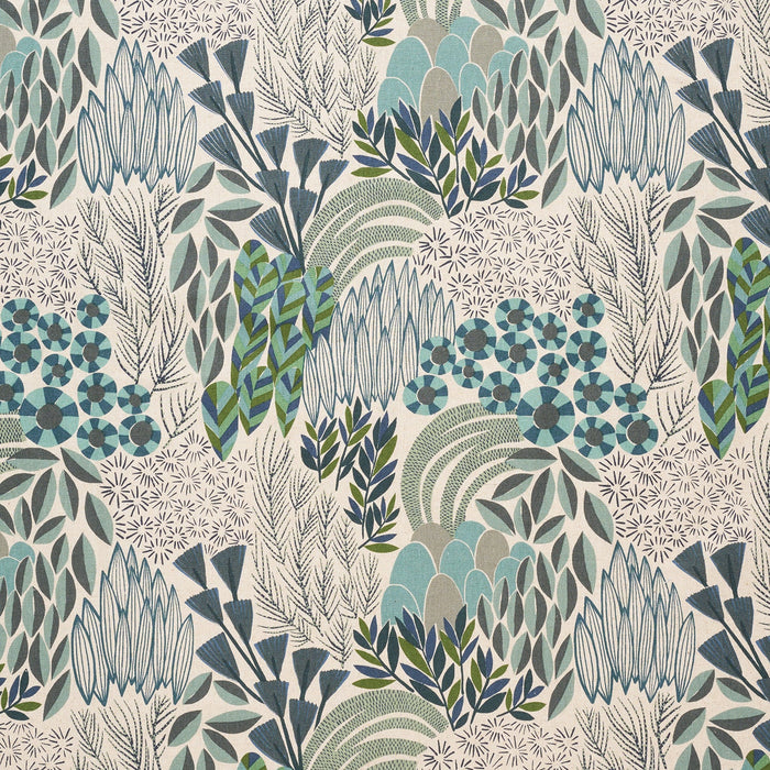 Bloom by Bookhou, Cotton/Linen Lightweight Canvas - Garden in Light Green NEW