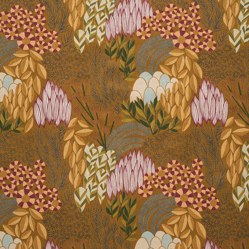Bloom by Bookhou, Cotton/Linen Lightweight Canvas - Garden in Brown New