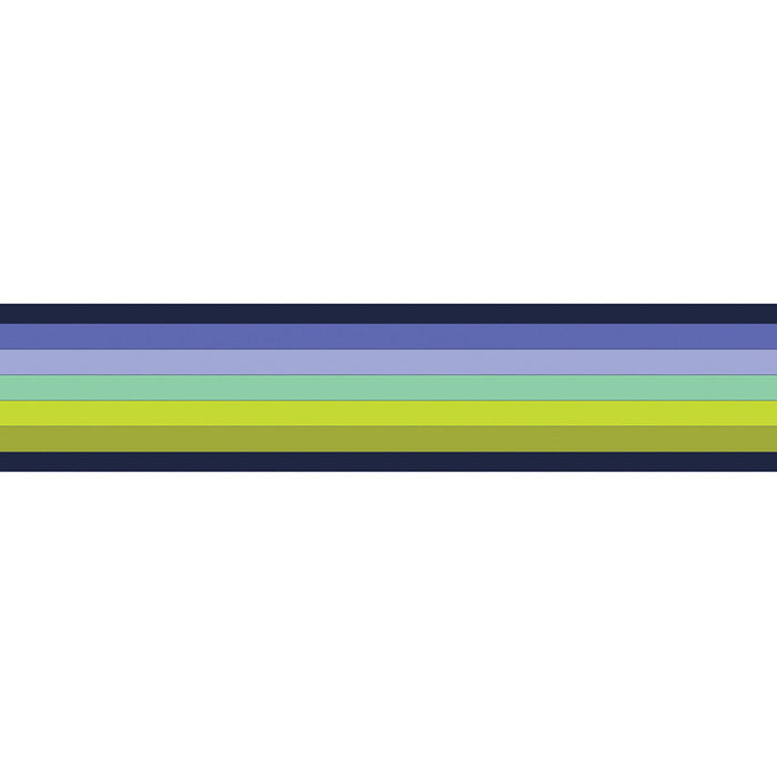 Color swatch with horizontal stripes of blue, green, and yellow on a white background