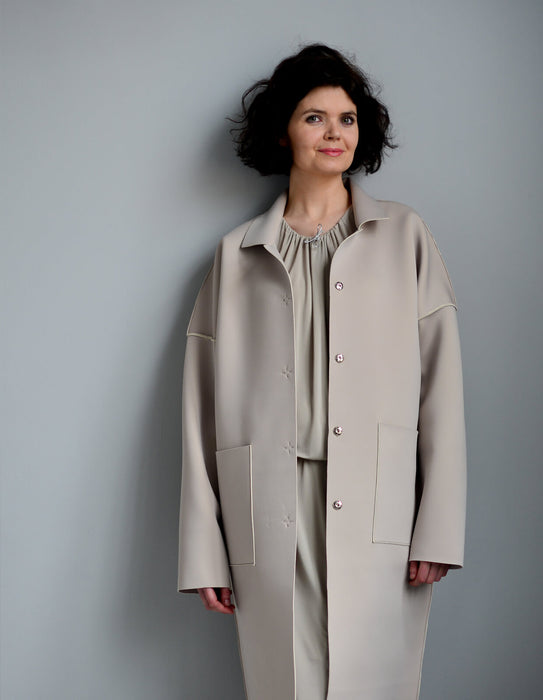 Maker's Atelier Raw Edge Unlined Wool Coat Workshop