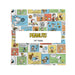 Peanuts-themed 10" tiles with various cartoon characters and scenes on a white background.