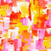 Abstract art with pink, yellow, and red colors