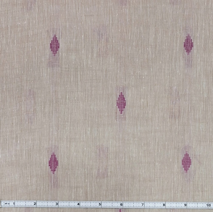 Indian Cotton 2025 - Jaipur Cotton Wovens with Motif - Lilac Motif on Natural