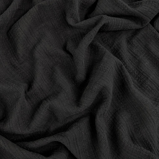 Textured Stripe Cotton in Black