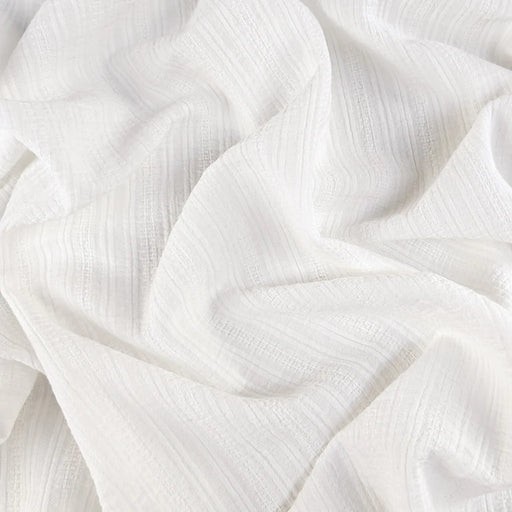 Textured Stripe Cotton in White