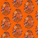 Floral pattern on an orange background