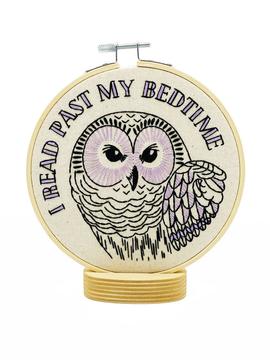 Hook Line & Tinker Embroidery Kit - I Read Past My Bedtime