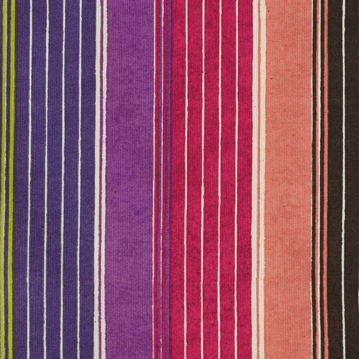 Kokka Trefle Cotton Sheeting - Purple Stripe