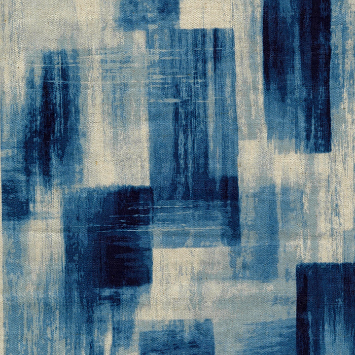 Kokka 80/20 Cotton Linen - Geomentry Canvas in Blue